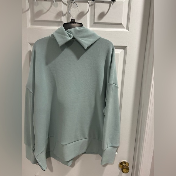 NWT Simply Vera Wang cowl neck Lightweight Top Sz XL blue haze $40 - Picture 2 of 5